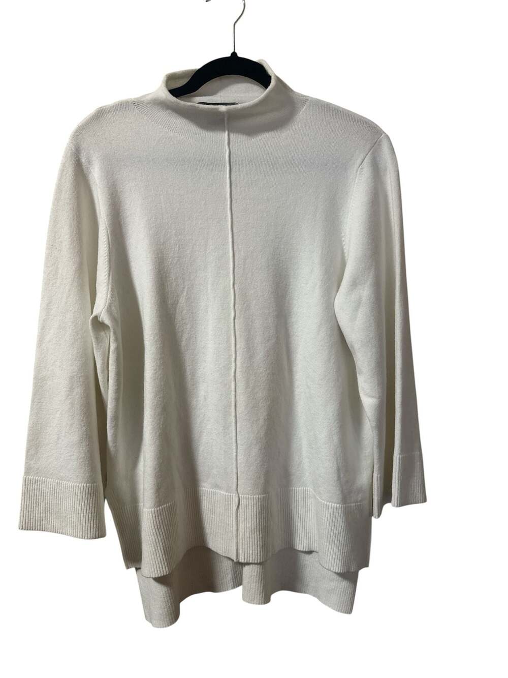 French Connection White Mock Neck Knit Pullover Sweater Small